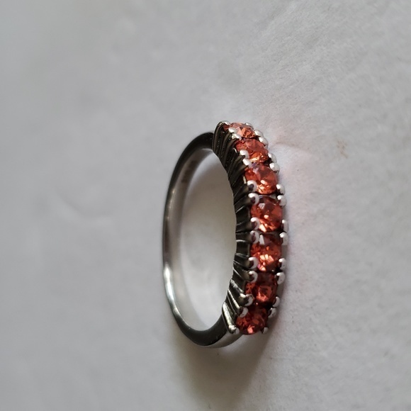 Red Rhinestones Ring 316L SS Size 7 NWOT - Picture 11 of 12